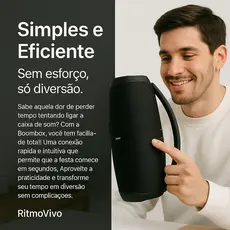 Caixa de Som Boombox 3 Bluetooth Som Potente compacta resistente a água