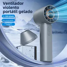 Mini Ventilador de Mão Turbo USB com Bateria de Longa Duração