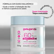 Mascara Hidratação 60 Segundos Cabelo Ressecado Escova Chapinha Antifrizz Brilho Gata Garota