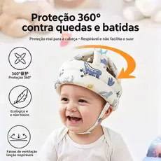 Chapéu De Proteção Infantil Capacete De Segurança Para Bebês Ajustável Anti-Colisão - Envio 24hrs!