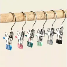 Kit 10pçs Clipes De Cabide Antiderrapante Multicolor, Ganchos Economia De Espaço Para Organização De Guarda-Roupa
