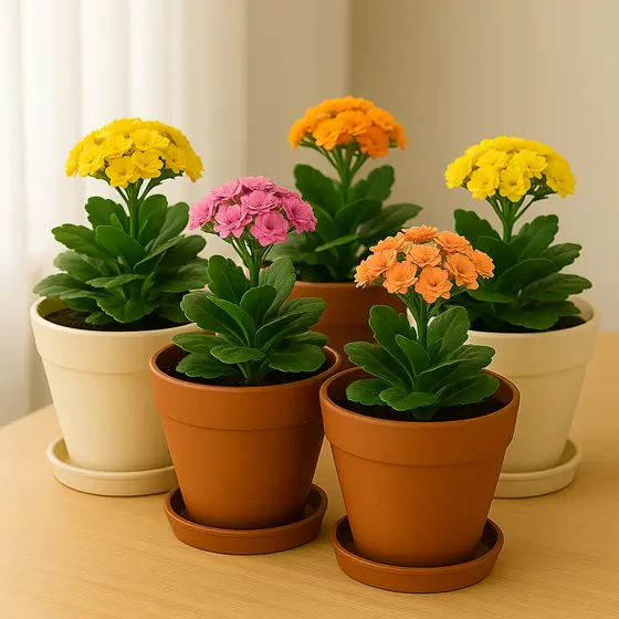 Kit 4 Vasos Para Plantas 1,5L Com Prato Sistema de Drenagem Preto Bege ou Marrom decoração LINDOS