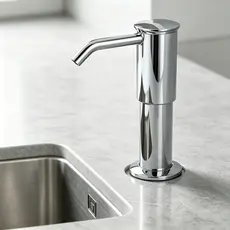 Máquina de Detergente ABS Cromada Dispenser Sabão Líquido para Pia Cozinha e Banheiro Saboneteira Moderna