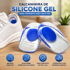 Par Calcanheira Silicone Gel Ortopédica Esporão Palmilha Lavável 1/2/3 Pares