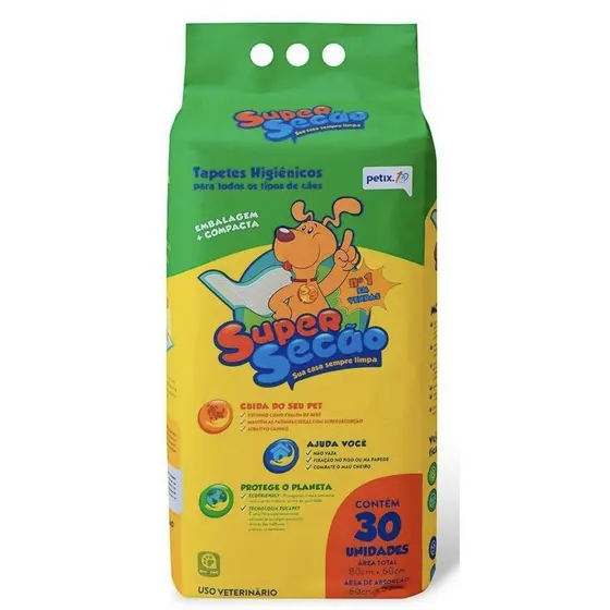 Tapete Higiênico Super Secão 30 Unidades