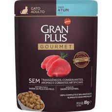 Ração Úmida GranPlus Gourmet Sachê para Gatos Adultos Sabor Atum - 85g