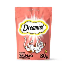 Petisco Dreamies Salmão Para Gatos Adultos 80 g