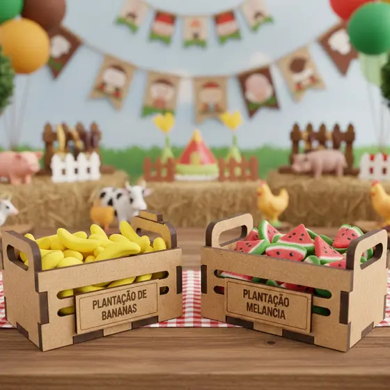 Kit 5 Mini Caixotes Para Doces Lembrancinhas E Brindes  MDF Cru 3 mm Decoração
