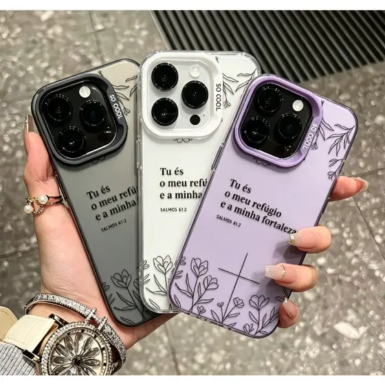 Capinha Para iphone 13 11 12 14 15 16 17 pro max 16E 17 AIR 7 8 plus XS XR XS MAX Padrão bíblico