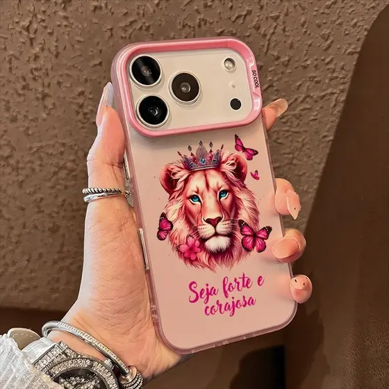 Capinha para todos os modelos de iPhone 15 Pro Max 16 17 Pro Max Plus XR XS Tema rosa de Jesus Leão