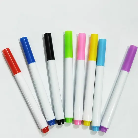 Caneta para quadro branco, caneta apagável, cor para desenho infantil, escrita fácil, apagável, à base de água