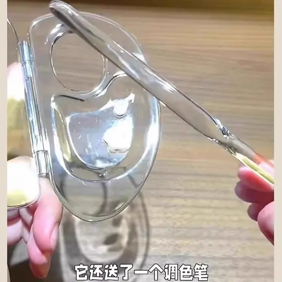 Maquiagem artista dedicado maquiagem artista paleta de mistura multifuncional dobrável transparente paleta maquiagem líq