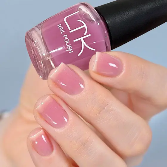 Esmalte transparente gelatinoso Nude, sem cozimento, de longa duração, secagem rápida, conjunto completo, venda quente,