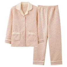 Sonho ar algodão pijamas inverno feminino engrossado puro algodão intercalar tamanho grande primavera outono inverno que