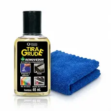 Tira Grude 40ml Remove Cola, Adesivo, Chiclete,Graxa,com franela brinde microfibra.