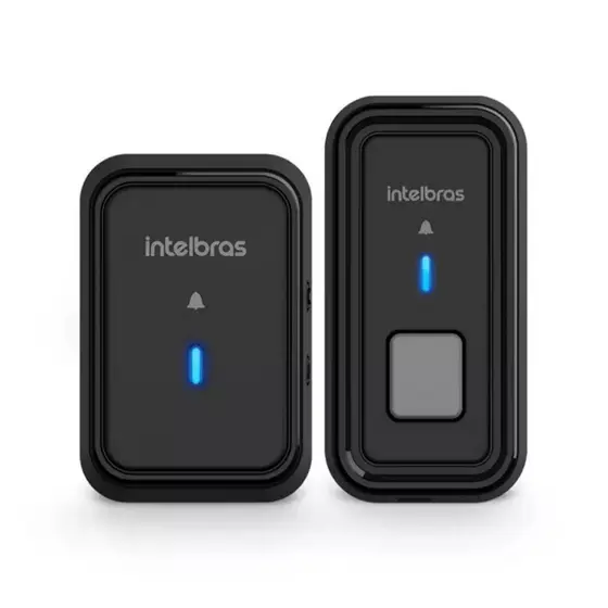 Campainha Eletrônica Sem Fio CIB 101 Intelbras Preta Bateria Alta Performance Bivolt Moderna