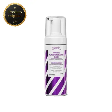 Autobronzeador em Mousse Dark Skelt Bronzeamento Caseiro Fácil Aplicação Resultado Rápido