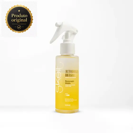 Autobronzeador Bifasico Skelt 120ml Bronzeado Médio Body Splash Produto Original