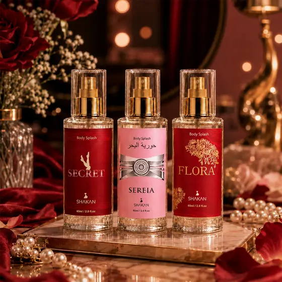Kit Sedução Feminino 3 Body Splash 60ml Perfume Feminino Floral Doce Fragrância Marcante Presente Mulher Maquiagem.