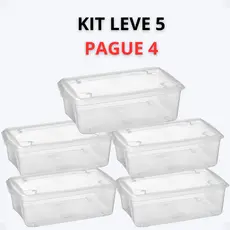 Kit 5 Caixas Sapateiras Organizadoras Sapatos Roupas Calçados Organização Multiuso Grande Portátil