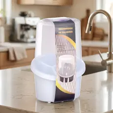 Escorredor Para Talheres Com Tampa Resistente BPA Free