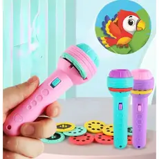 Projetor de lanterna infantil, 3 CDs, 24 imagens diferentes no total.
