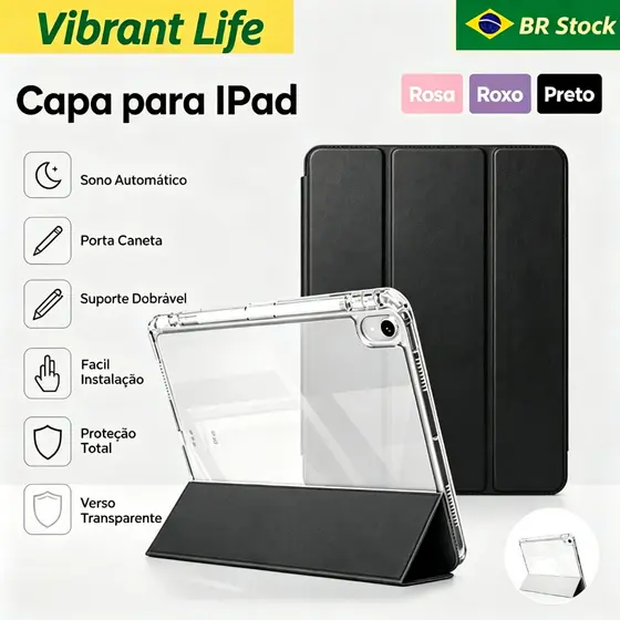 Para IPad Pro 11 Polegadas 4/3/2ª Geração Com Estojo Porta-lápis Para IPad Air 4/5ª Geração 10.9 Com Suporte Triplo