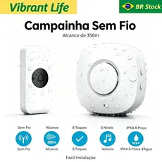 Campainha Sem Fio Inteligente Impermeável para Casa, Apartamento e Hotel com Longo Alcance