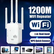 Repetidor Wifi 2800Mbps  4 Antenas Roteador Amplificador De Cor Branco Ideal para Casa e Escritório G8