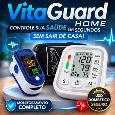 Kit Monitor de Pressão Arterial e Oxímetro Digital VitaGuard Home Medidor de Saúde