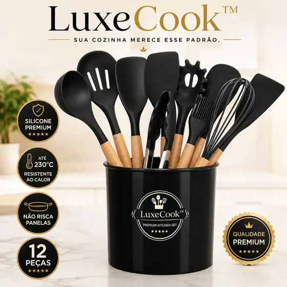 LuxeCook™ – O Kit Premium que transforma sua cozinha em um espaço elegante, organizado e pronto para qualquer receita. 1