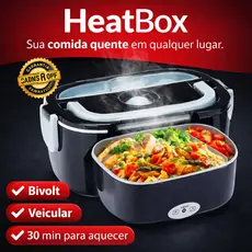 Marmita Elétrica HeatBox 1,5L Bivolt 127/220V | Marmita Térmica Portátil para Carro Caminhão