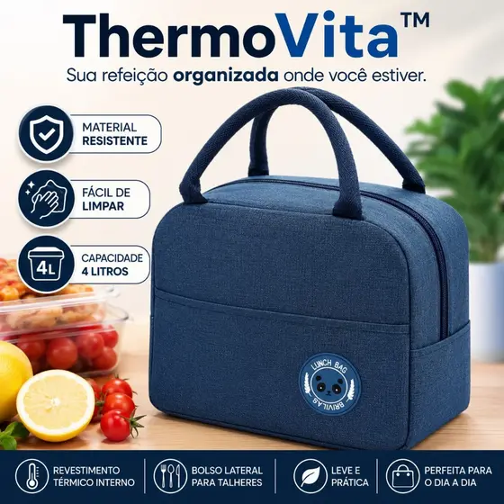 Bolsa Térmica ThermoVita™ 4L – Praticidade e Conservação para sua Rotina