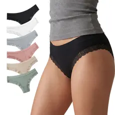 Kit 4 Calcinhas Femininas Algodão Puro, Renda Lateral, Invisível, Não Aperta, Elástica e Modeladora
