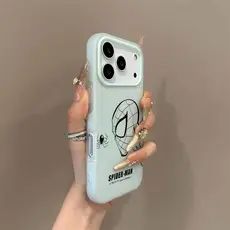 Cara do Homem Aranha Capa 2 Em 1 Para IPhone 17 Pro Max 13 11 15 14 12 Normal 16 16e Air Capinha