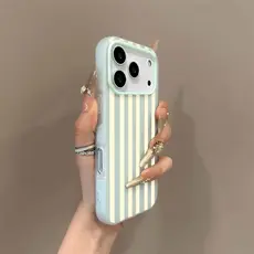 Capa De Telefone 2 Em 1 Para IPhone 18 17 Pro Max 13 11 15 14 12 Normal 16 16e Ar Listras Amarelas Capinha