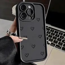Capa De Telefone Para IPhone 13 15 11 XR 12 14 16 17 Normal Ar Plus Pro Max Oco Amor Capinha