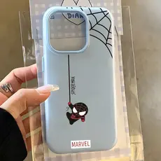 Capa 2 Em 1 Para IPhone 17 15 16E 13 11 12 14 16 17 Normal Pro Max Ar Luxo Homem-Aranha Capinha