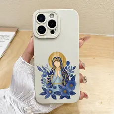 Capinha Capa De Silicone Anti-impacto Para IPhone 7 8 X Xs XR 11 12 13 14 15 16 17 Air Plus Pro Max Nossa Senhora Caso N