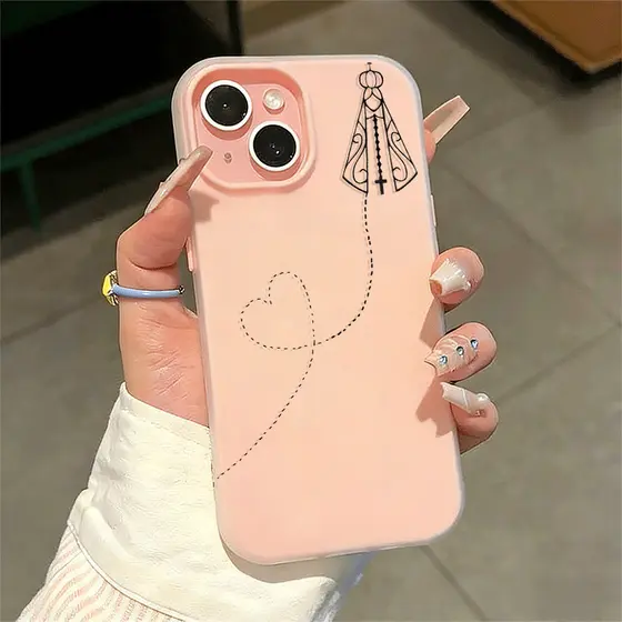 Capa De Telefone 2 Em 1 Candy Jelly Para IPhone 13 11 15 14 12 16 17 16e Normal Pro Max Air Little Nossa Senhora Capinha
