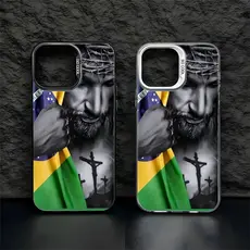 Bandeira de Jesus Capa Para POCO X6 X7 X3 X5 C40 C55 C65 C75 M5s M6 M7 Pro Capinha