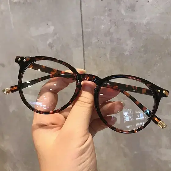 Vintage Geek Ultra Light Óculos Redondos Para Mulheres Homens Computador Anti Luz Azul Armações De Transparentes