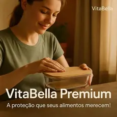 Pote Vidro Hermetico 600ml Tampa Bambu Conservacao