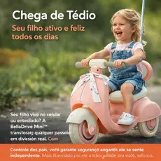 Moto Infantil Elétrica 6V Rosa com Empurrador Segurança e Controle Parental 3 Anos +