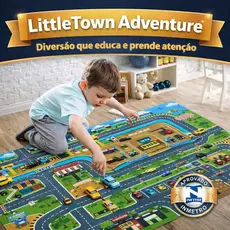 Tapete Educativo Cidade Infantil com Carrinhos + acessórios Interativo INMETRO 3 Anos +