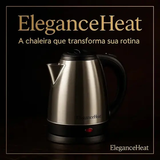 Chaleira Eletrica Inox 1,8 Litros 1000 Watts Rápida Aquecimento 127 Volts