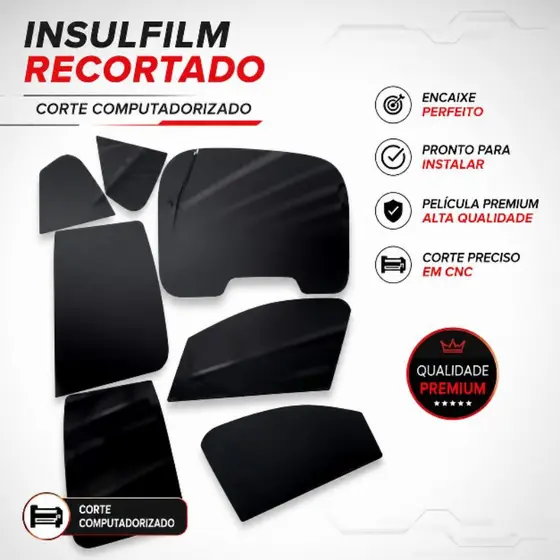 Insulfilm Profissional Premium Corte computadorizado, Película solar Fume G5_G20_G35, Sob Medida para o Carro