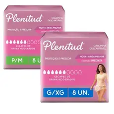 Roupa Íntima Plenitud Descartável Fralda Pos Parto Com 8 Unidades
