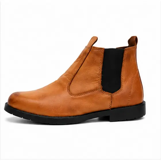 Botina Masculina Couro Legítimo Botas Confortável Dia a Dia Trabalho Casual