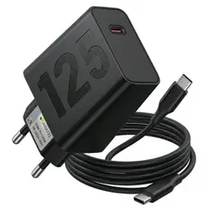 Carregador Turbo 125W Fonte e Cabo Tipo C 6A Carga Ultra Rápida Compatível Com Motorola
